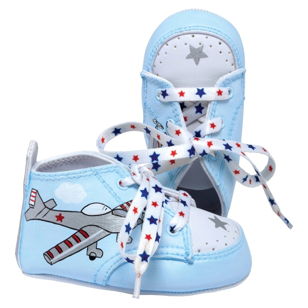 Lil Tootsie’s baby shoes ACE airplane pilot size 2 fits 3-6 months NEW